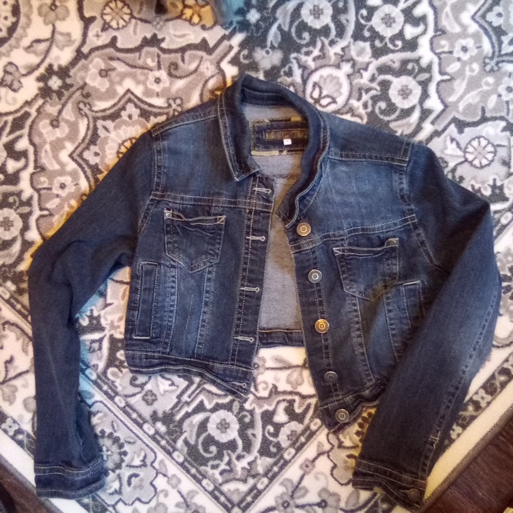 Wallflower juniors cropped denim jacket